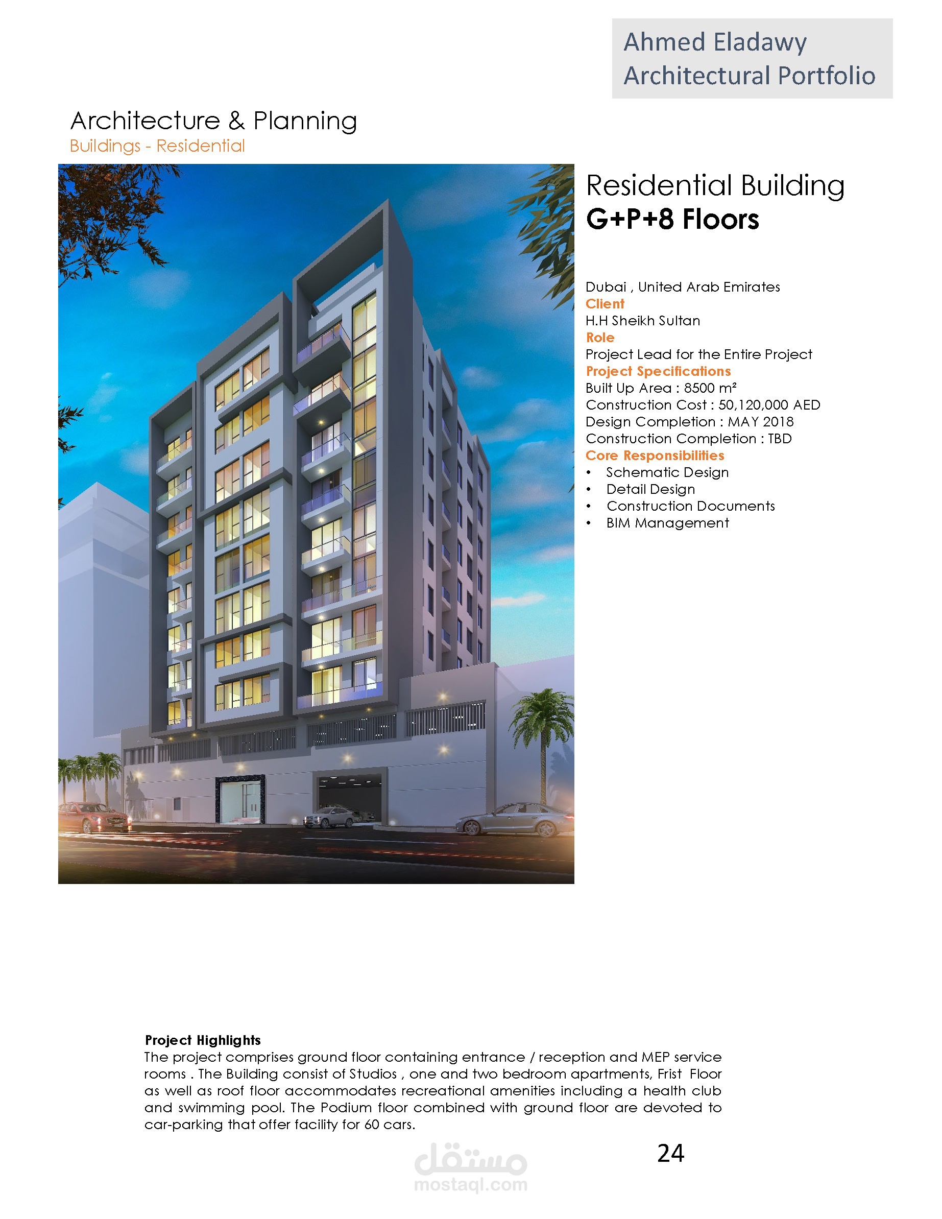 Residential Building G+P+8 Floors