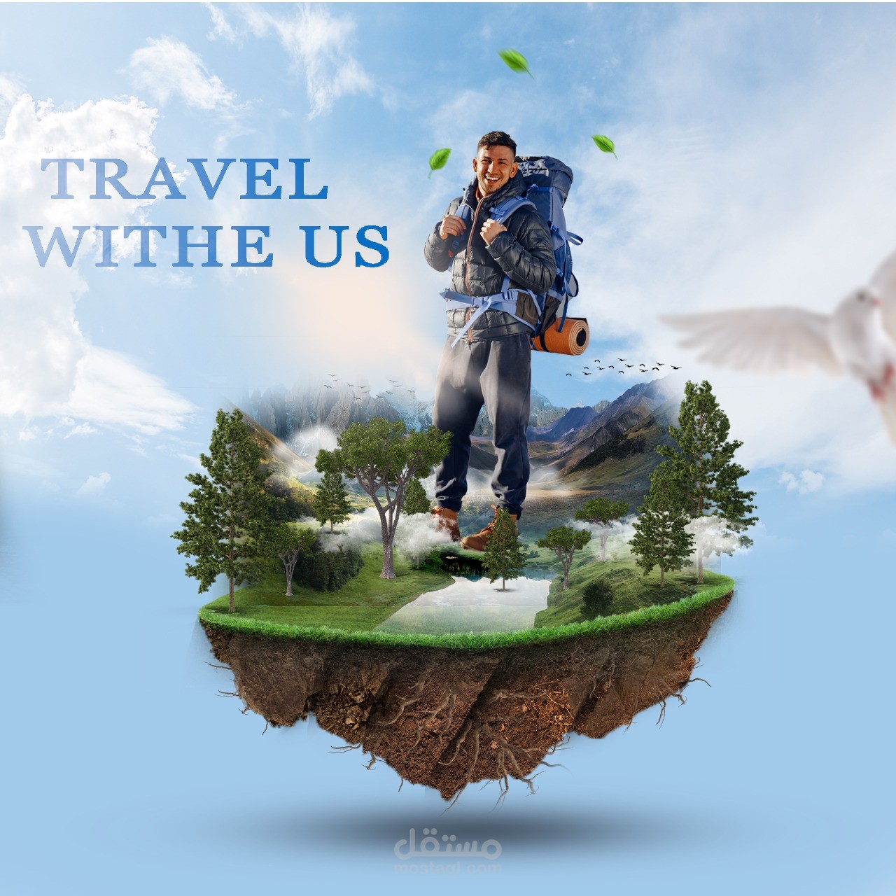 تصميم إعلاني لصالح شركة طيران