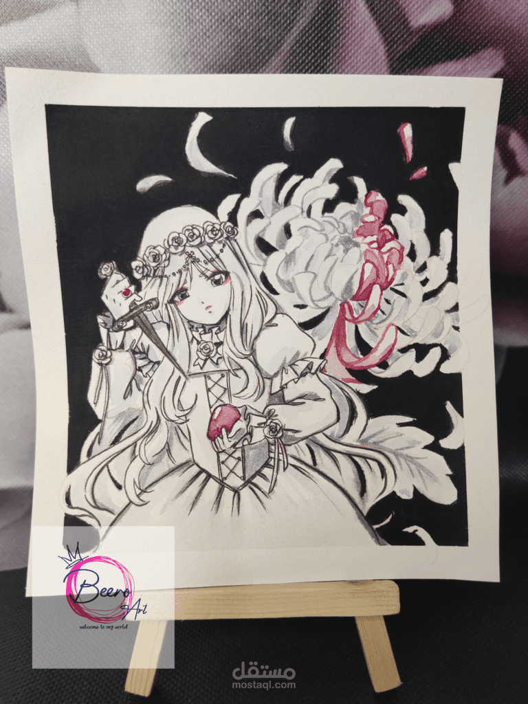 رسم شخصية باسلوب الانمي تلوين مائي