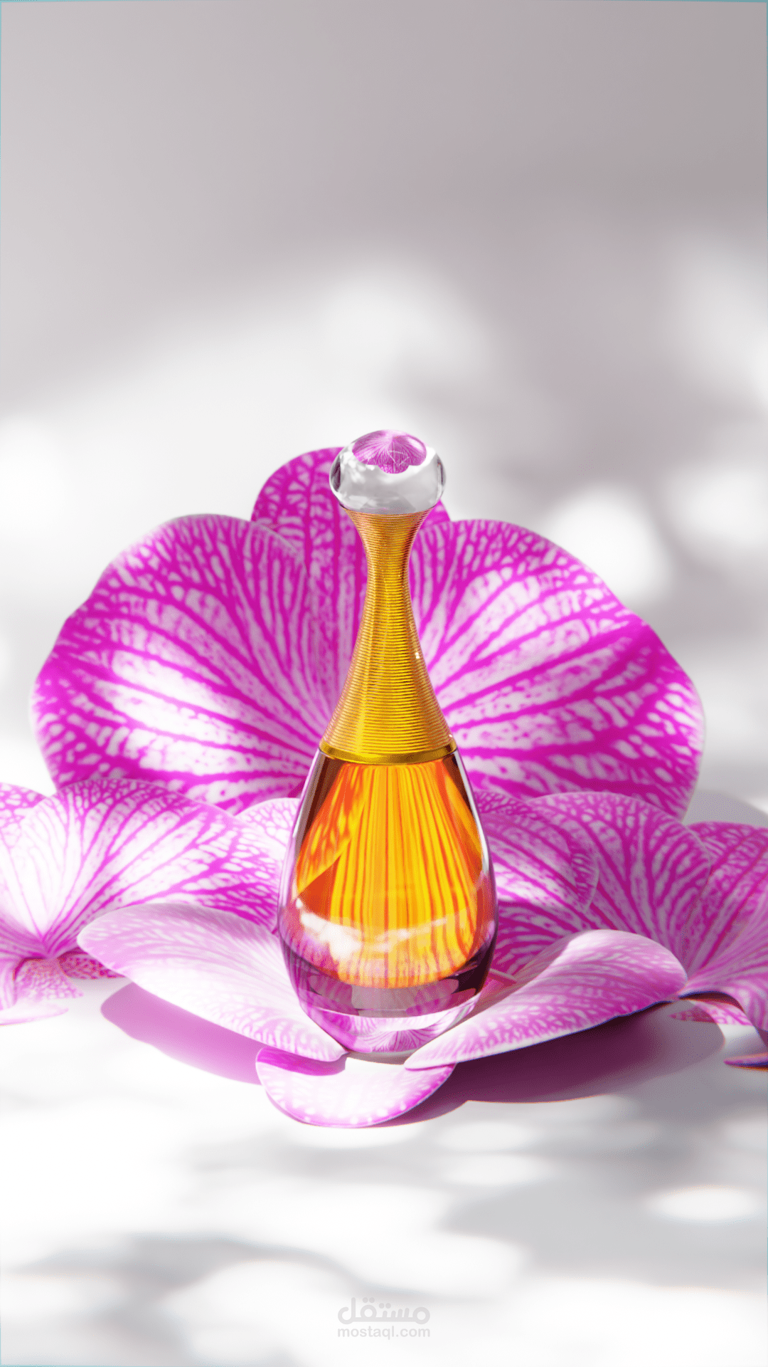 إعلان عطري بأسلوب فاخر
