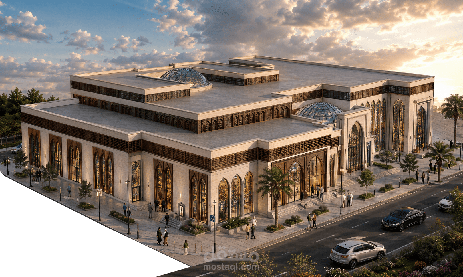 Commercial and Administrative Mall Design Inspired by Islamic Architecture