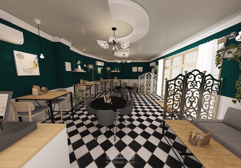 تصميم داخلي 3D لي مقاهي و بارات