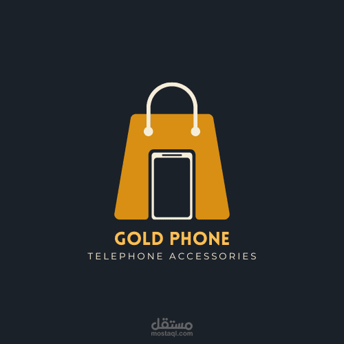 تصميم شعار لصفحه gold phone