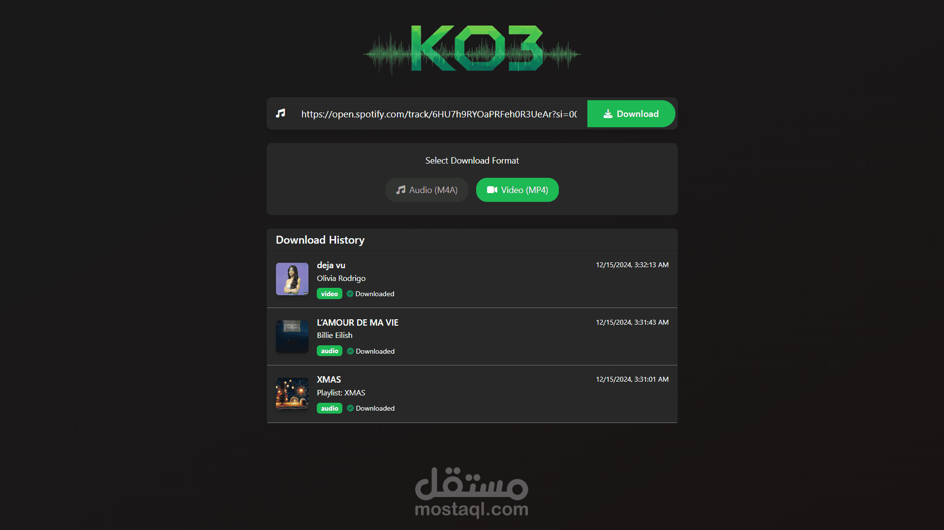 KO3 Music Player