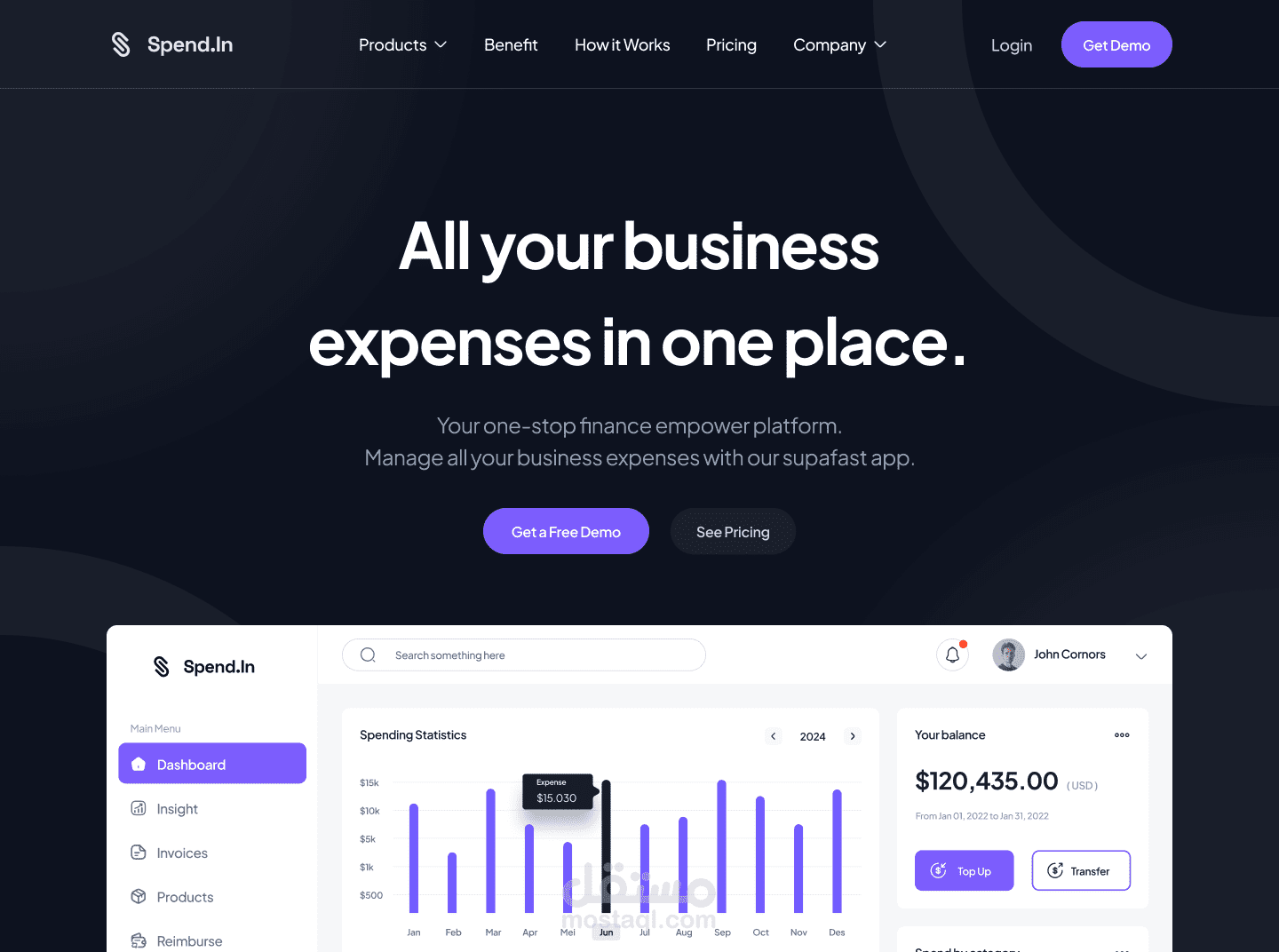 ًصفحة هبوط لتطبيق SaaS