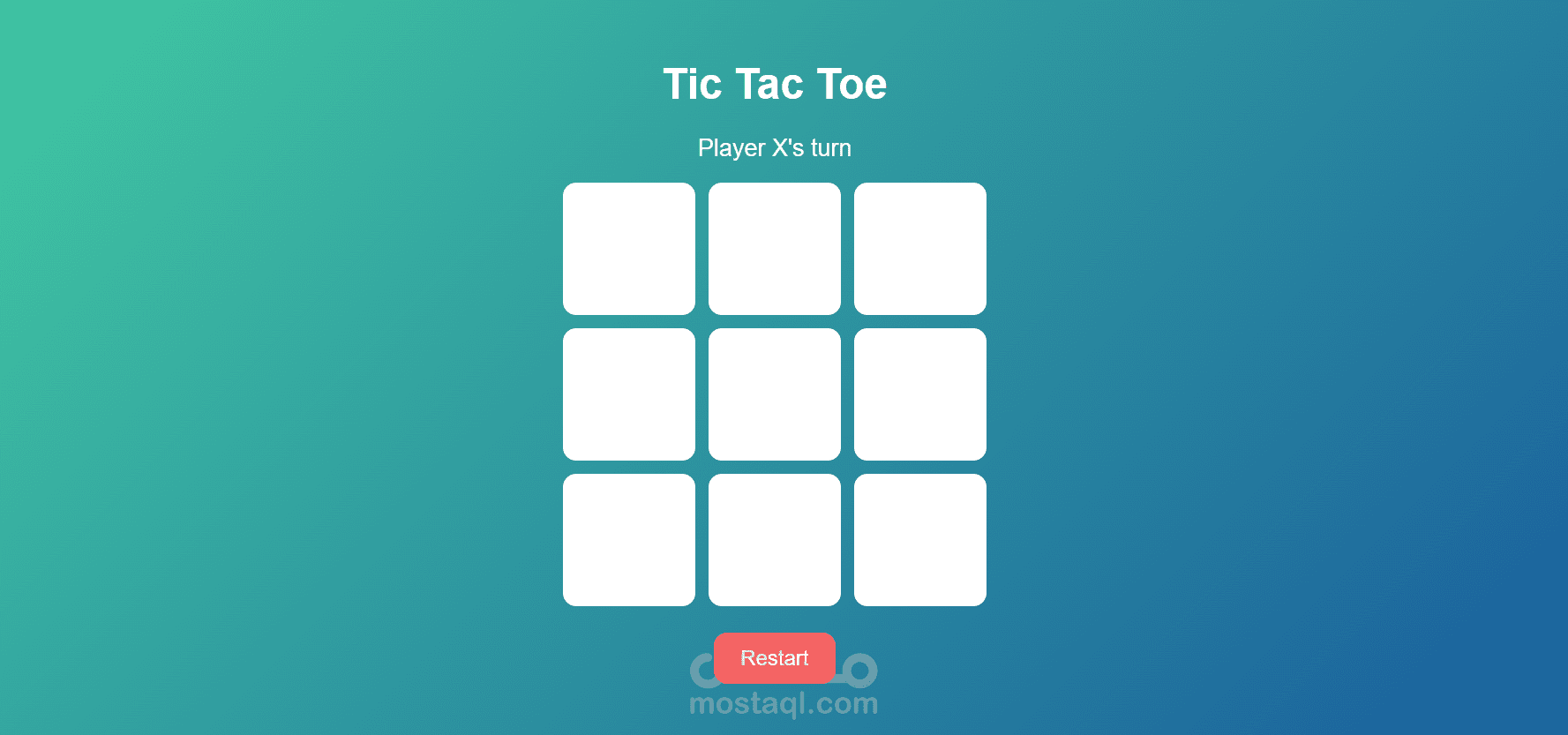 موقع ويب لعبة Tic Tac Toe