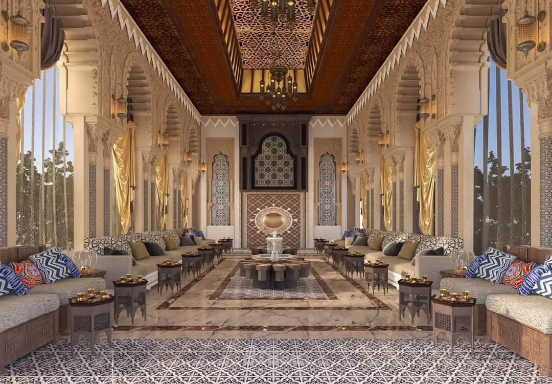 تطميم داخلي لمجلس على الطراز الاندلسي