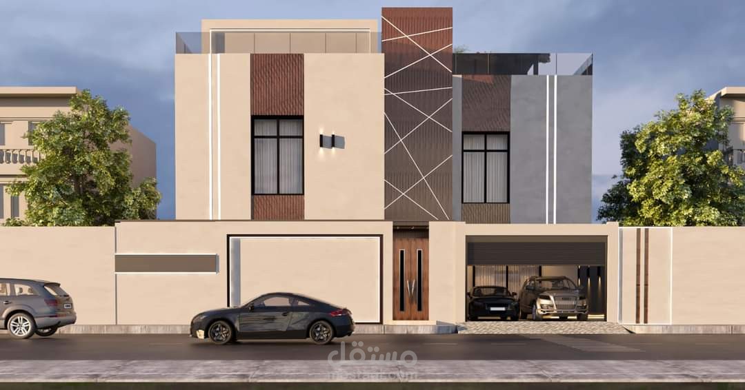 تصميم لفيلا مستقلة بطراز مودرن