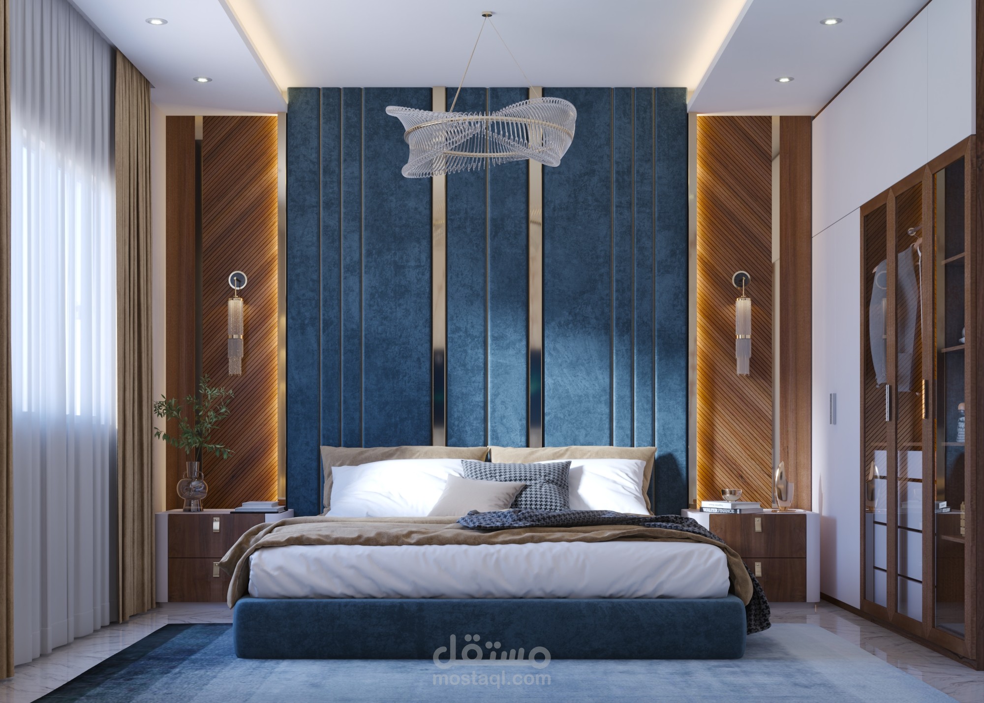 غرفة نوم شبابية معاصرة