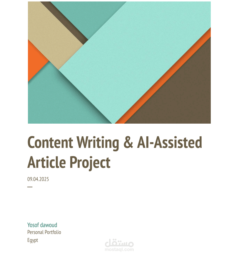 Content Writing & AI-Assisted Content Creation Project