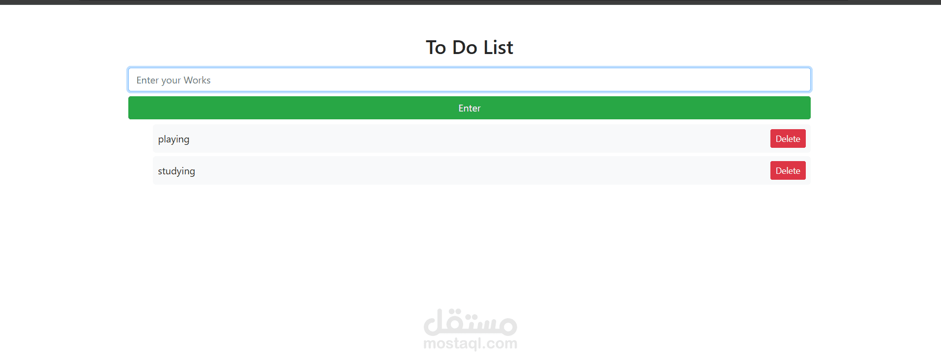 To do list website