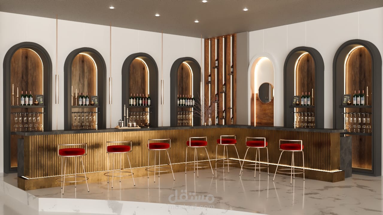 لقطات من تصميم مطعم بطراز الآرت ديكو