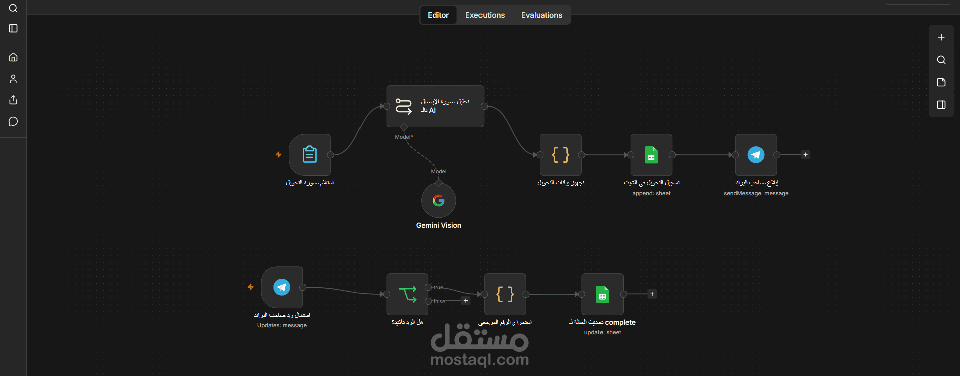 تأكيد تحويلات العملاء