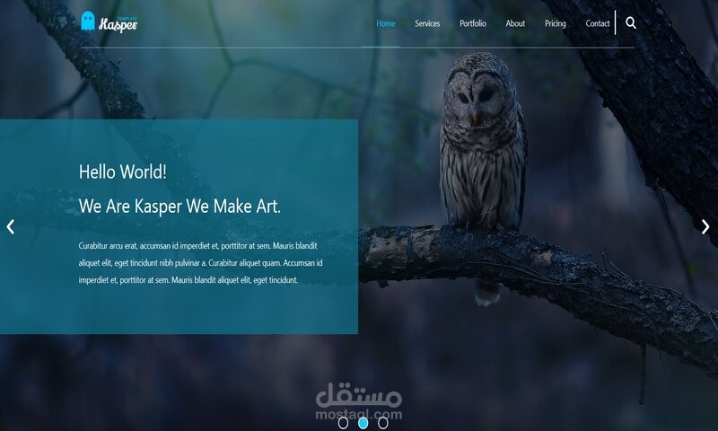 تصميم موقع الكتروني template two