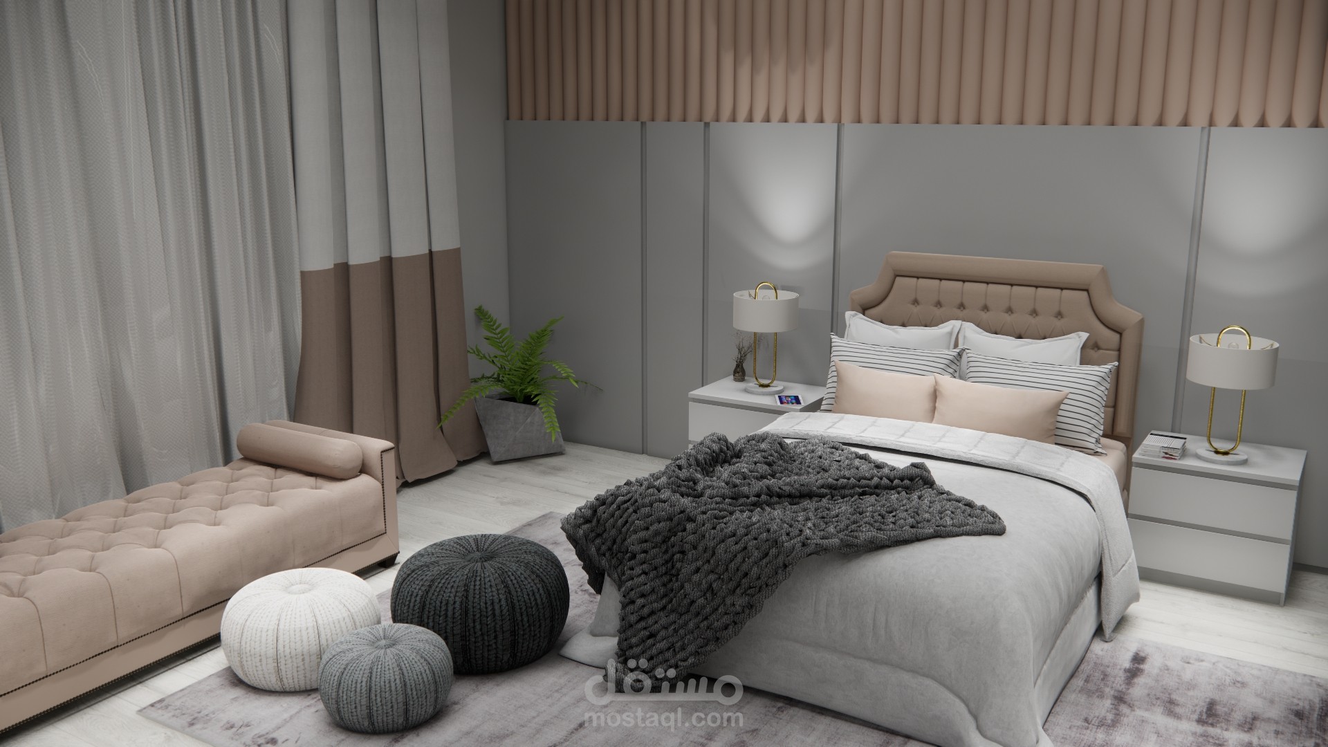 تصميم داخلي لغرفة نوم