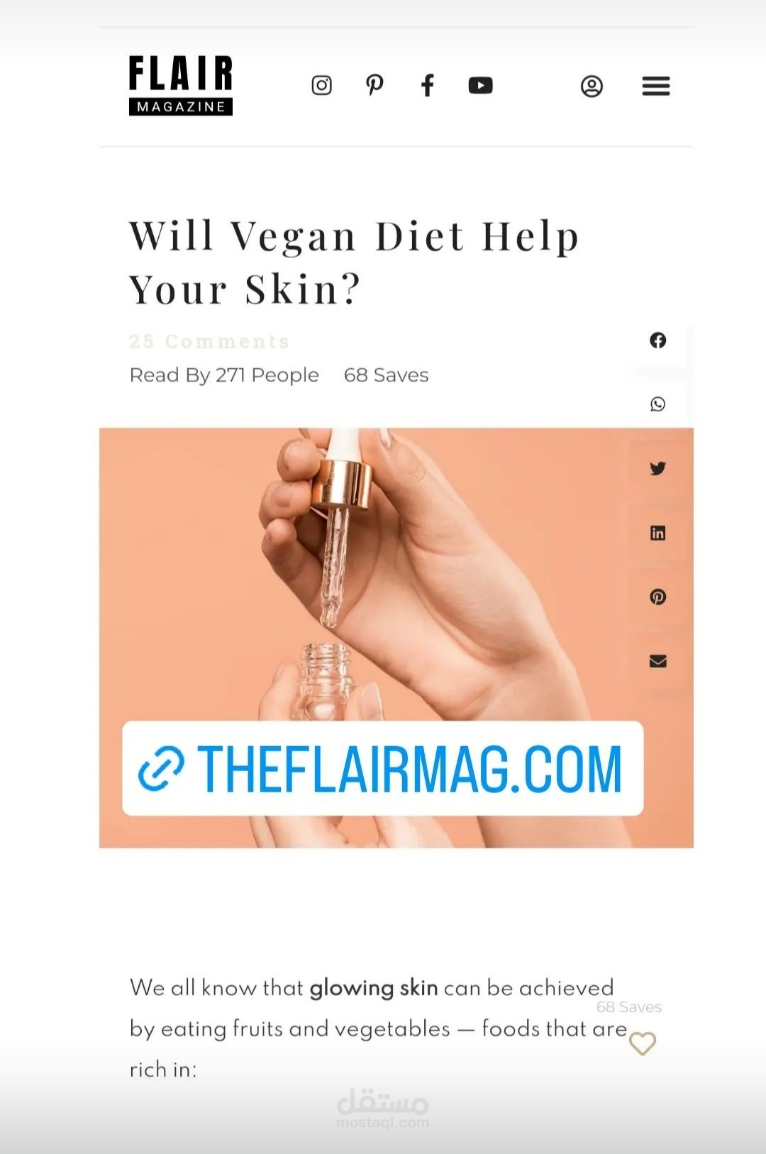 English content creator @ flairmag, usa