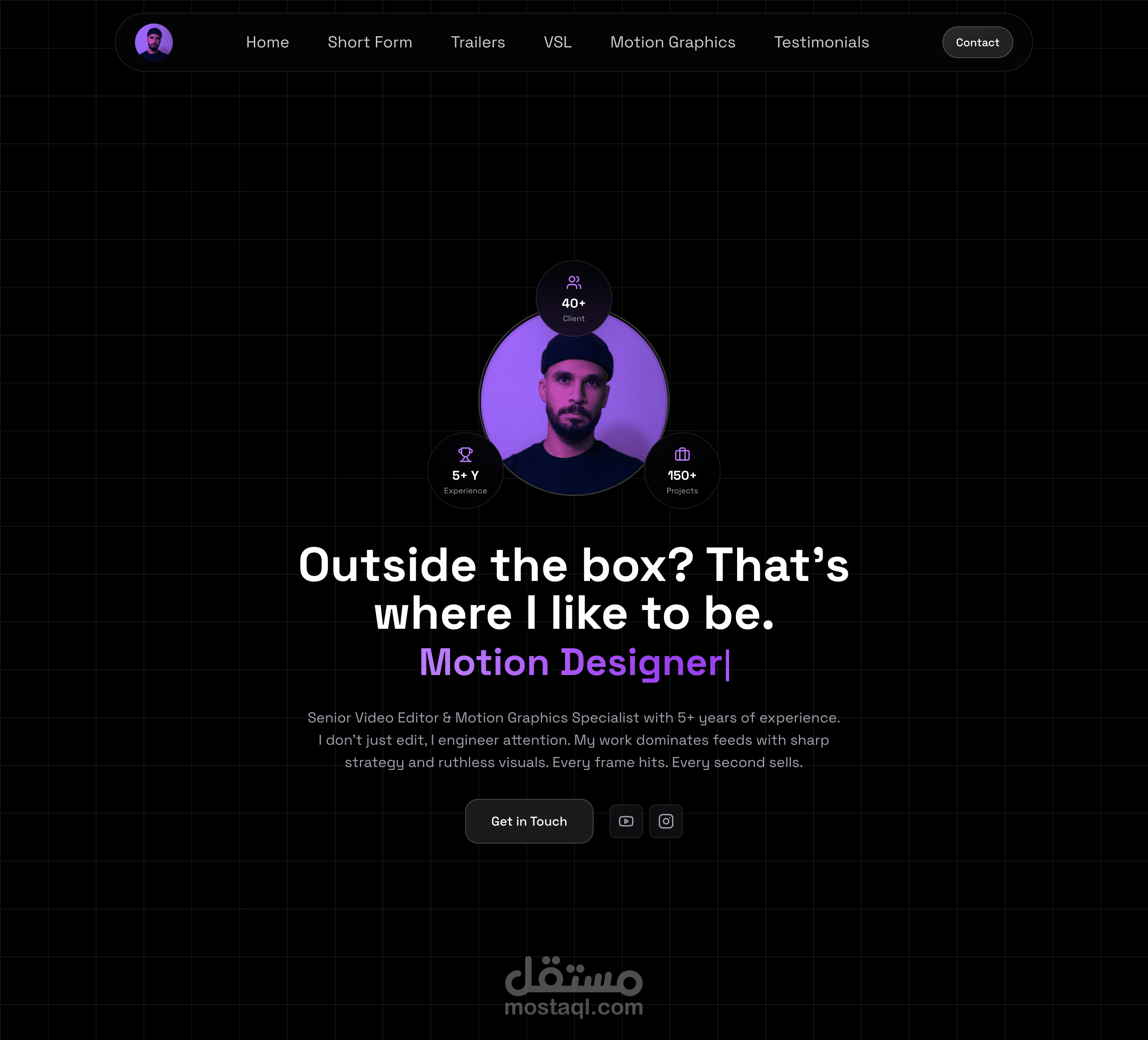 Mohamed Ezz Portfolio | بورتفوليو شخصي لمؤسس علامة Ezz The Blade