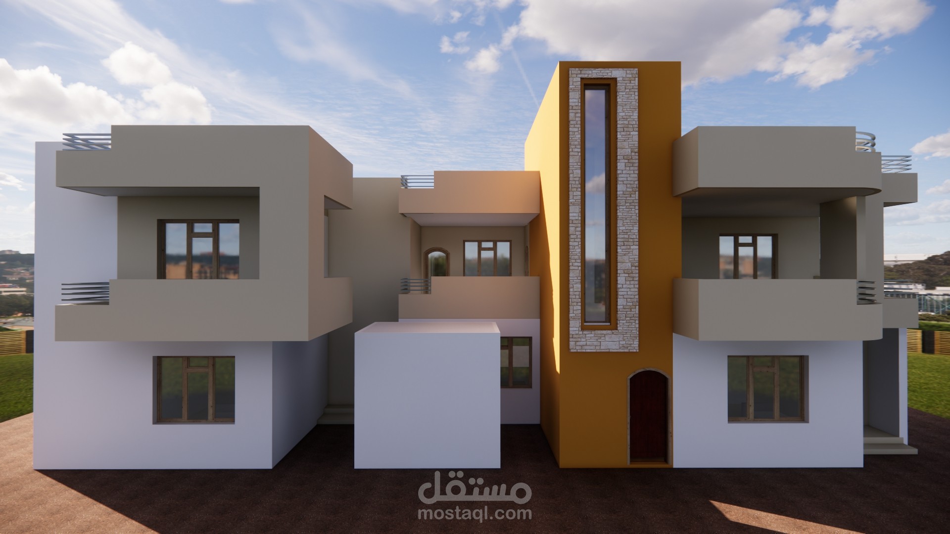 تصميم منزل طابقين