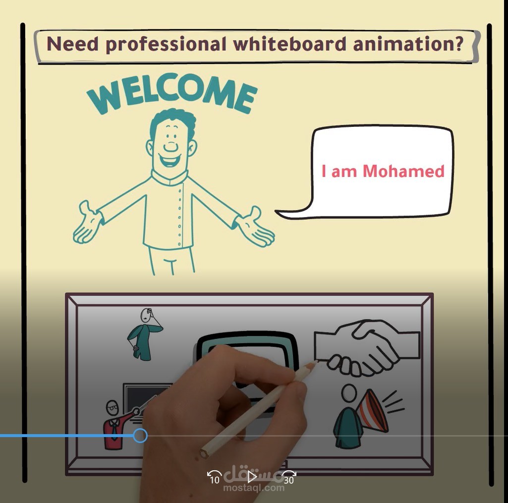 فيديوهات واعلانات بطريقة الوايت بورد أنيميشن المميزة