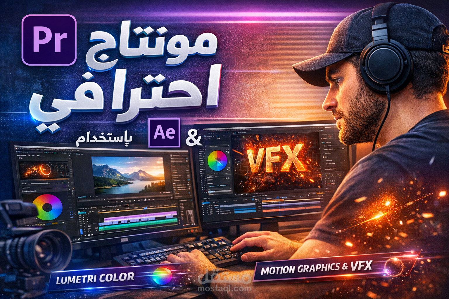 مونتاج فيديوهات طويلة احترافية