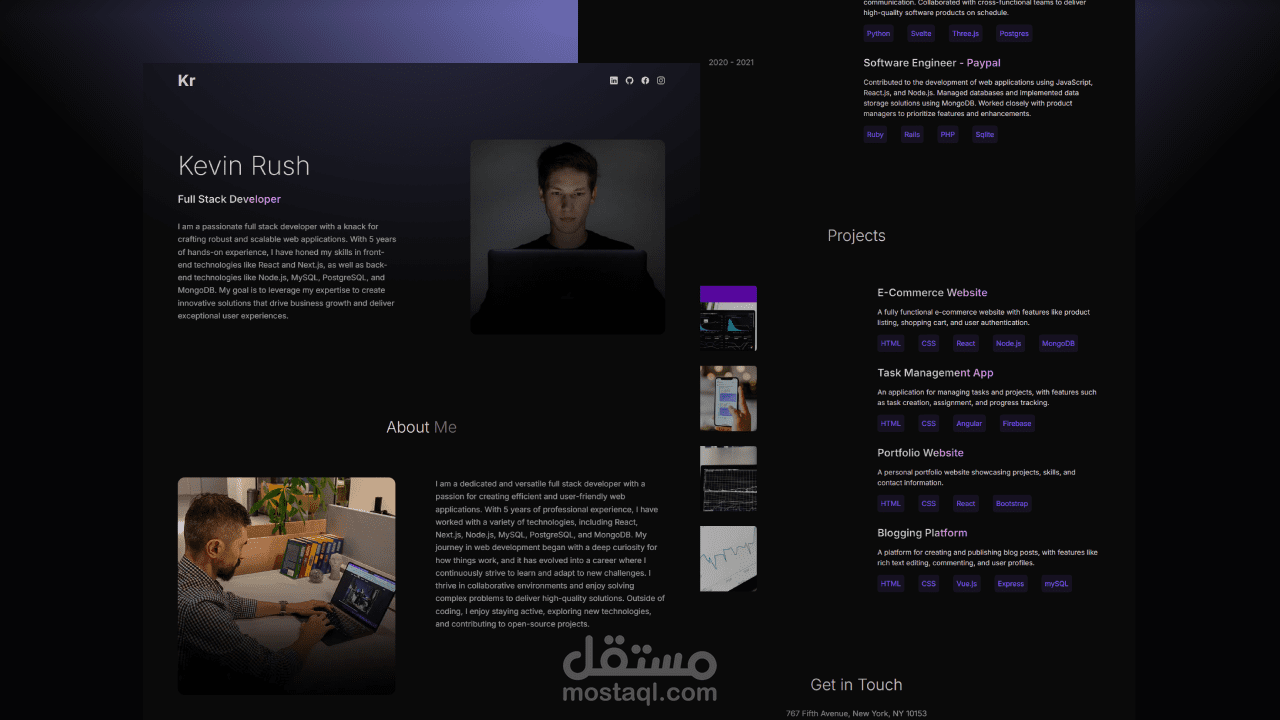 Portfolio Website - موقع شخصي