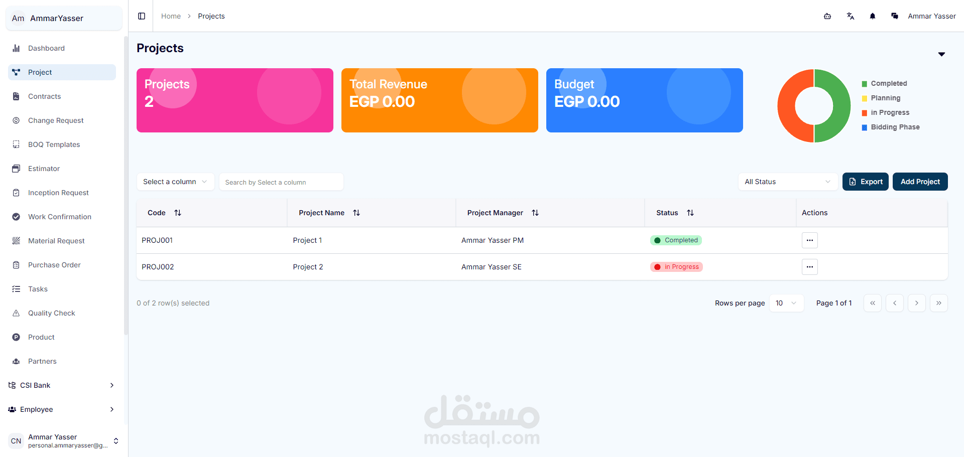 نظام Buildo Solutions لإدارة شركات المقاولات (ERP)