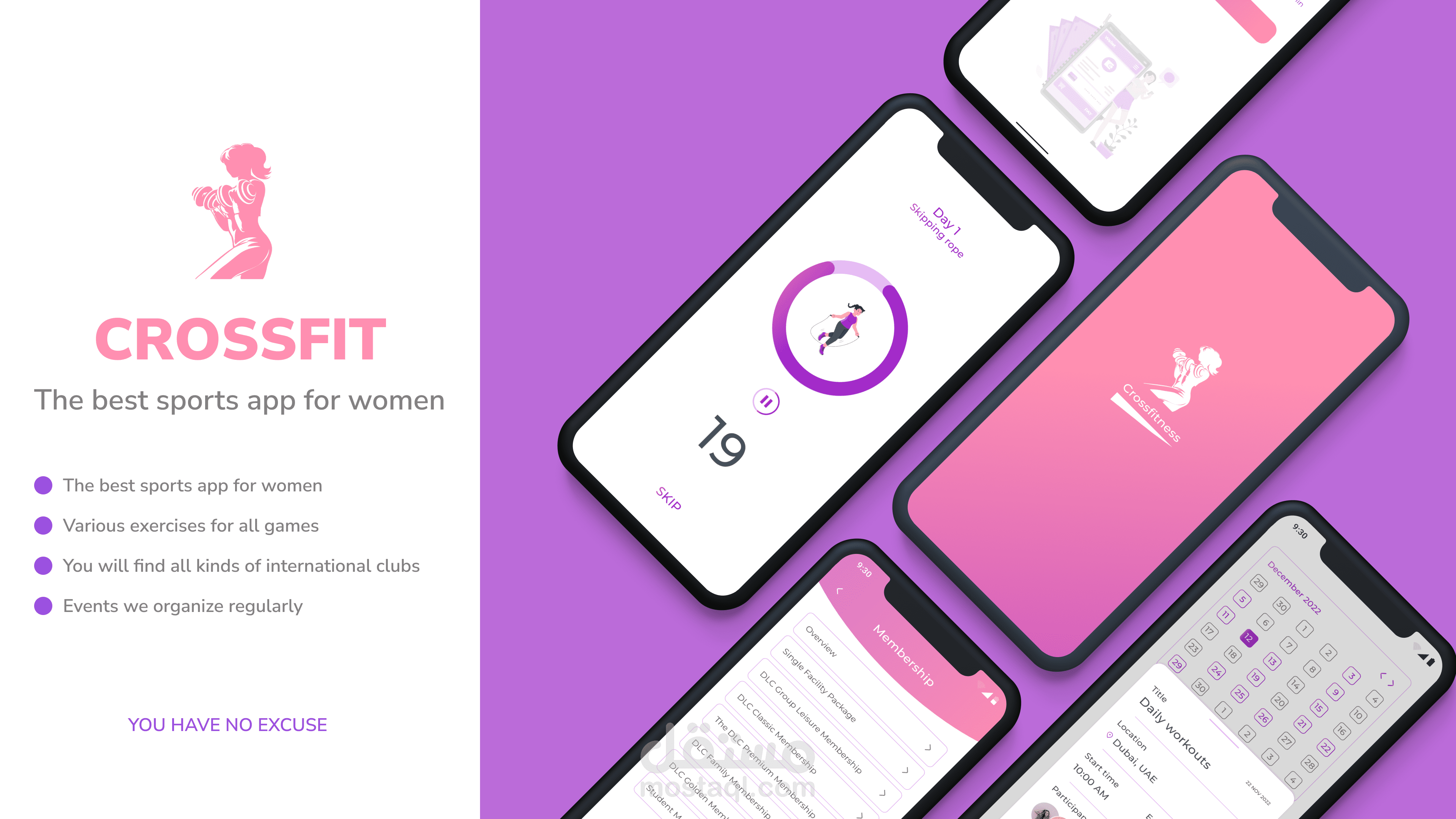 Women fitntess club mobile app
