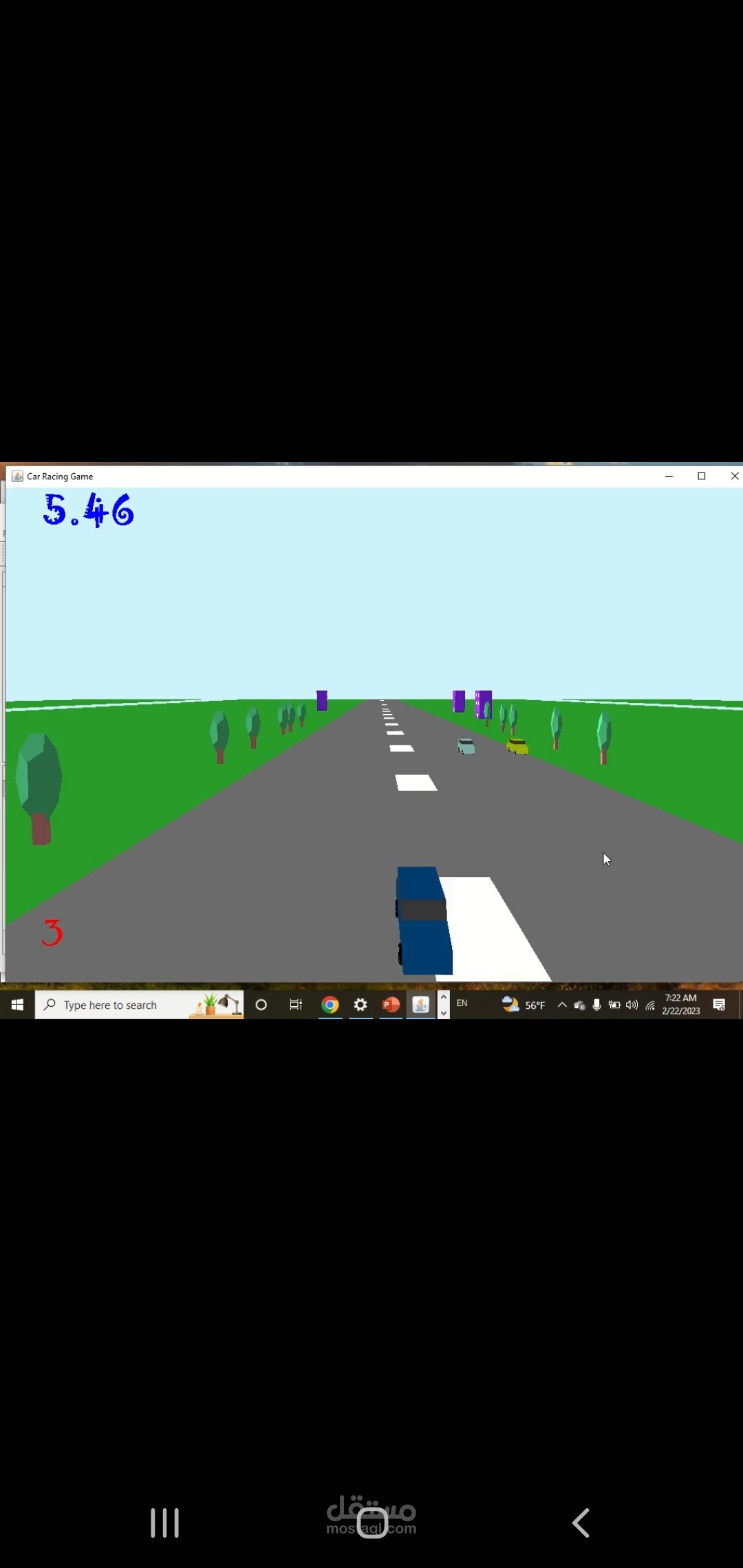 برمجة لعبة سباق سيارات ثلاثية الأبعاد باستخدام الجافا ومكتبة openGl
