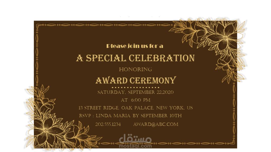 تصميم الدعوات Invitation professionnelle sur-mesure