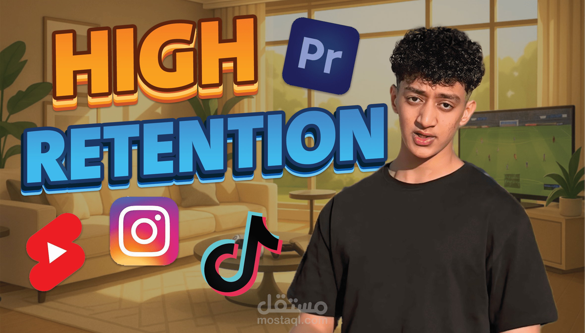 مونتاج فيديو قصير بأسلوب High Retention لزيادة المشاهدة والتفاعل
