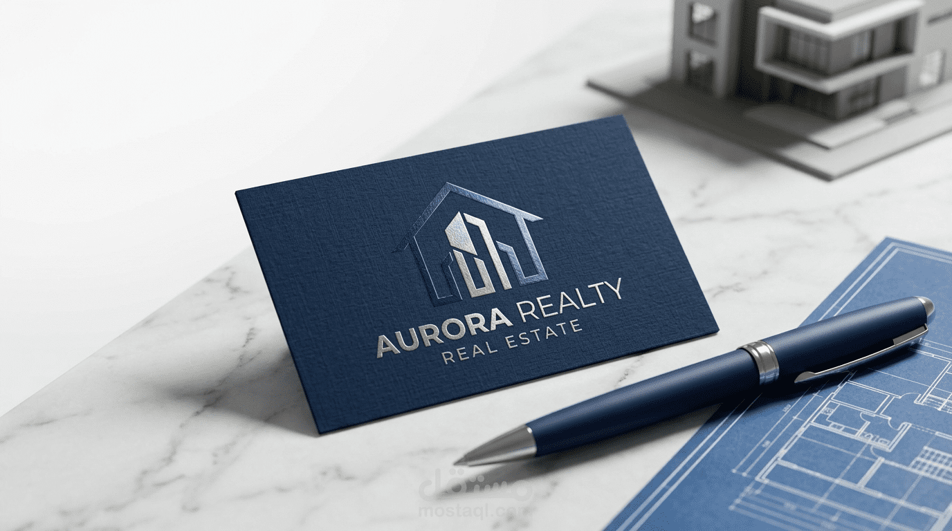 تصميم هوية بصرية لشركة عقارية فاخرة — Aurora Realty Real Estate