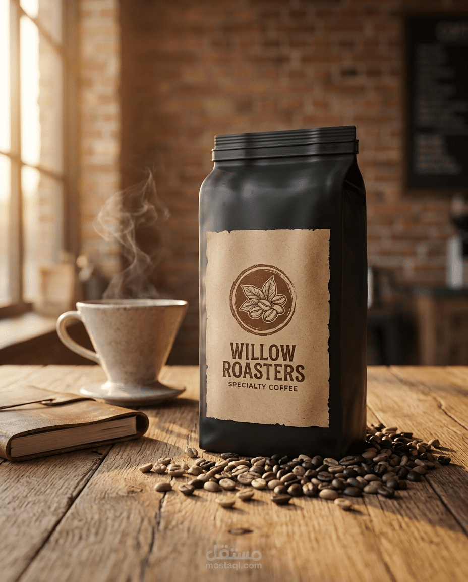 تصميم هوية بصرية وتغليف لعلامة قهوة متخصصة — Willow Roasters