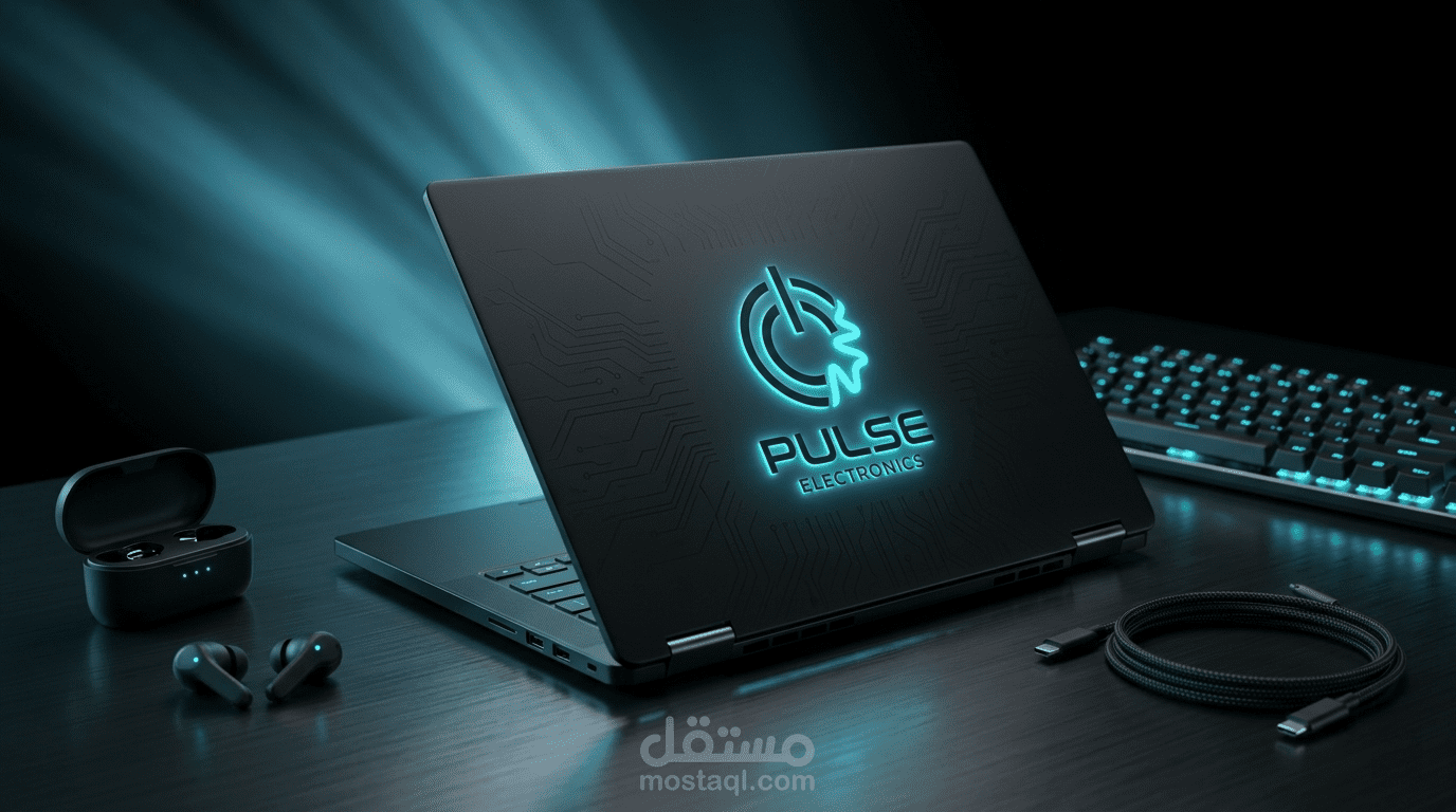 تصميم هوية بصرية لعلامة إلكترونيات تقنية — Pulse Electronics
