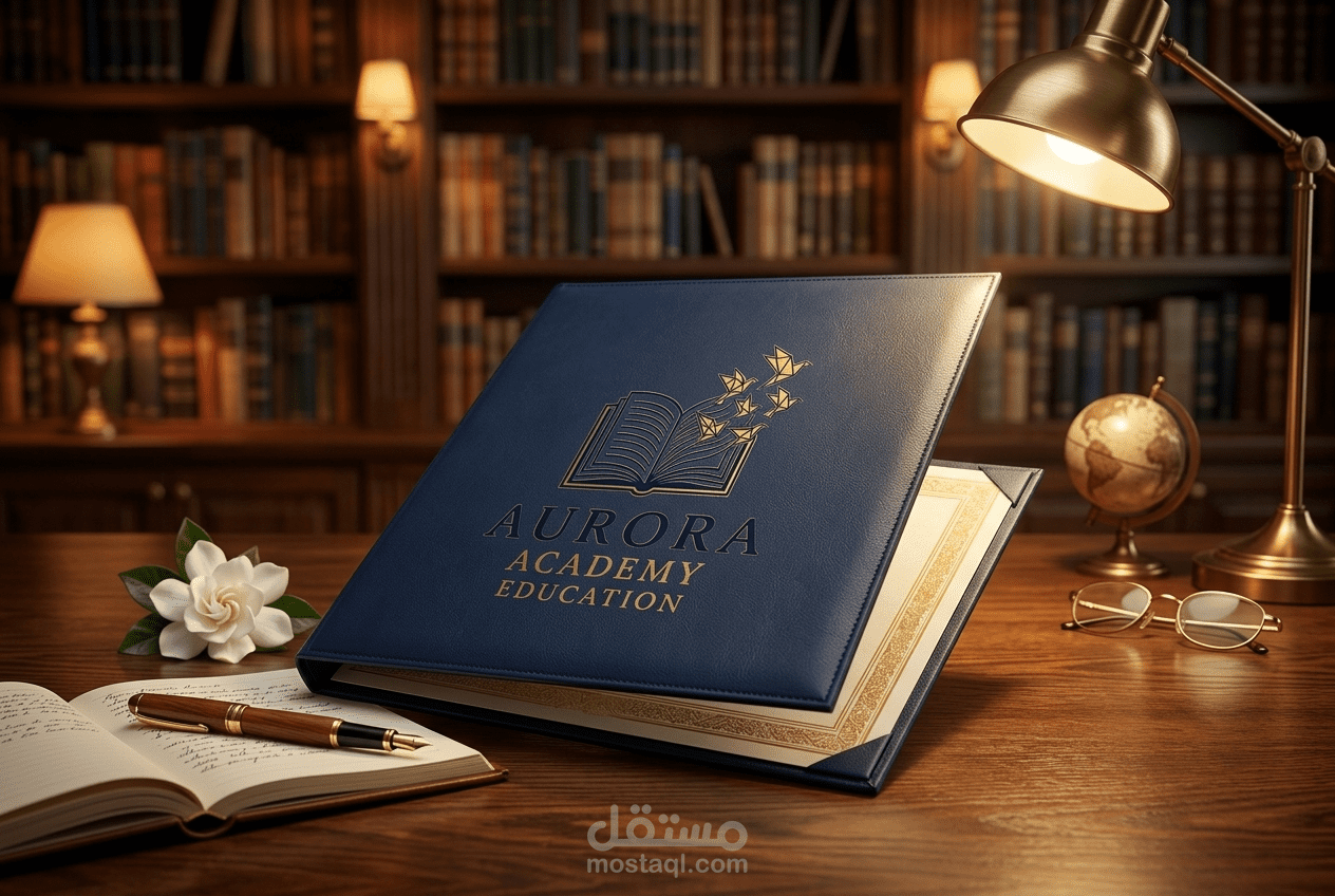 تصميم هوية بصرية لأكاديمية تعليمية راقية — Aurora Academy