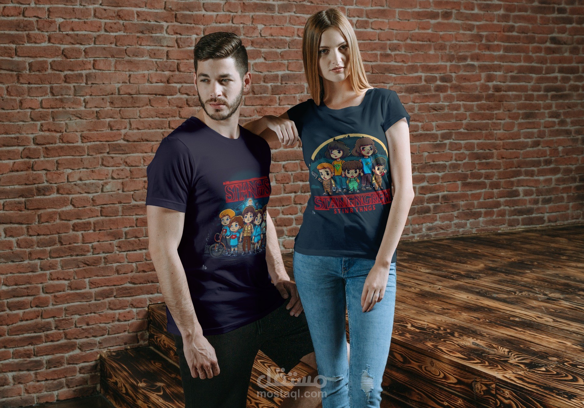 تصميم لوجو تيشرتات تريندي