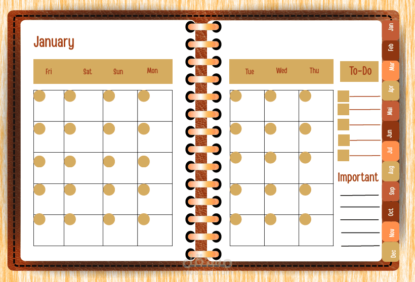 تصميم مفكرة سنوية