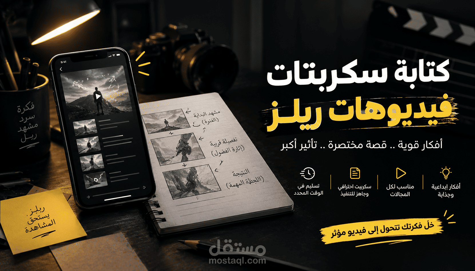 كتابة سكريبتات فيديوهات ريلز