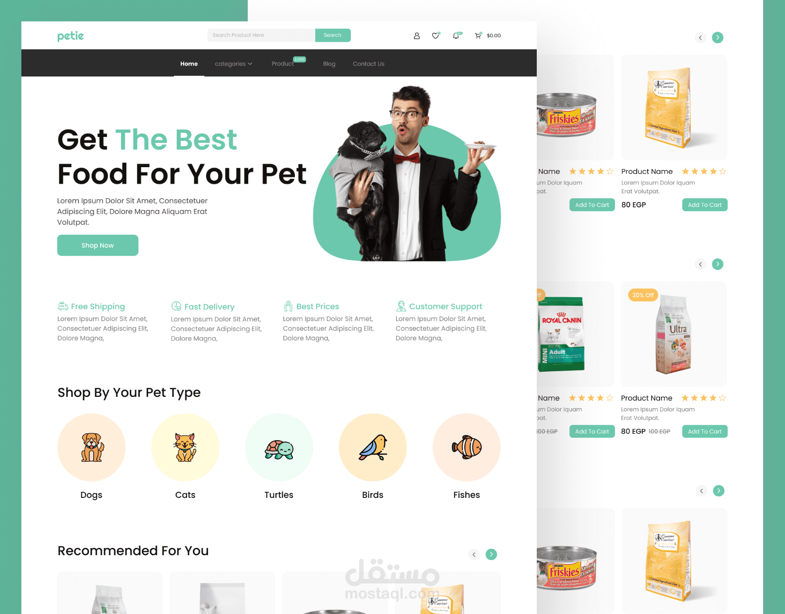 pet food website