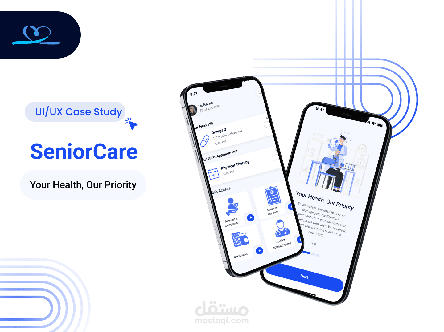 Senior Care App for Medication Reminders and Health Management