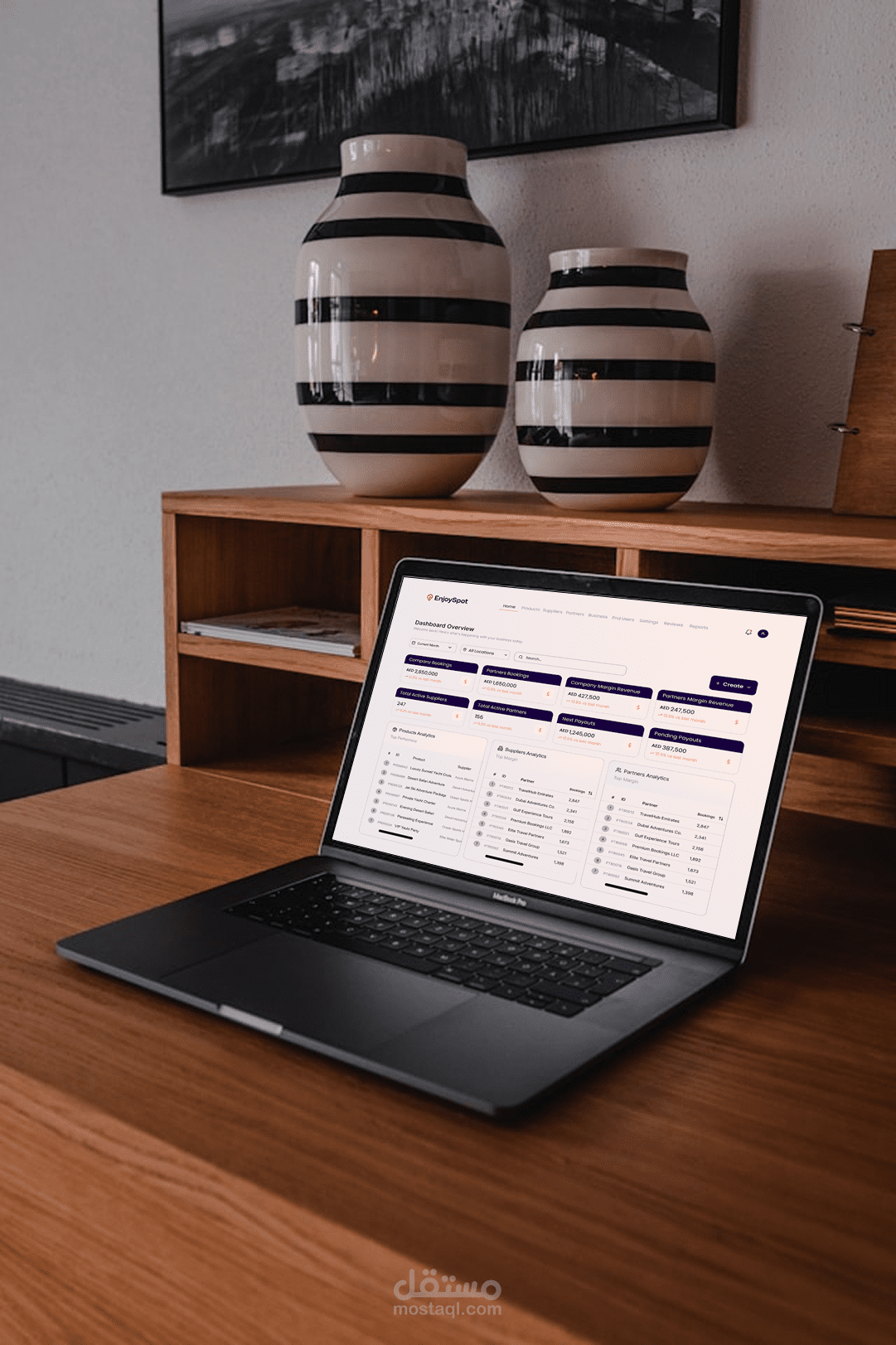 CRM System Dashboard - EnjoySpot
