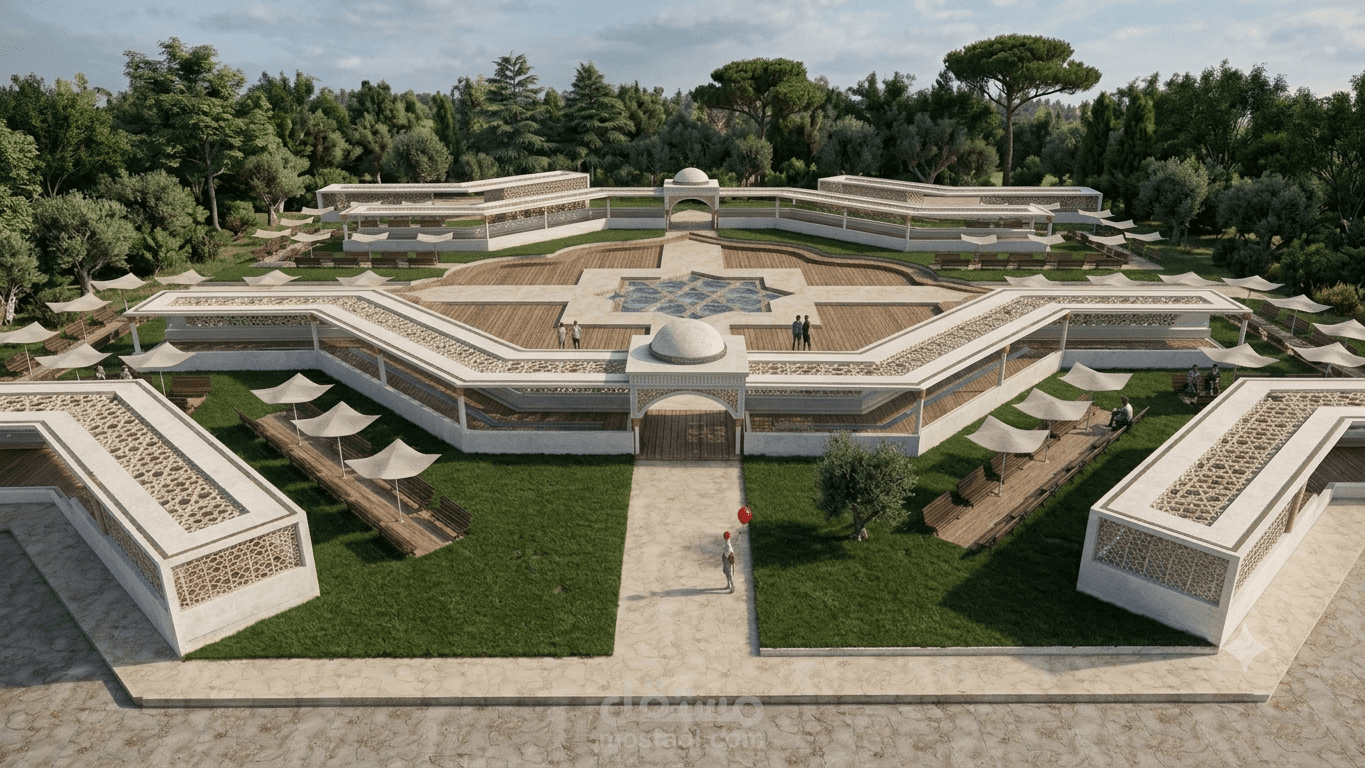 تصميم لاندسكيب على الطراز الاسلامي