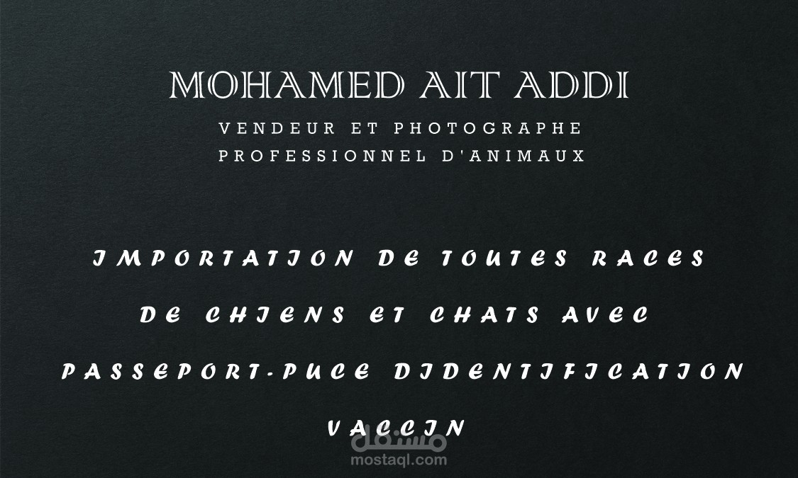 تصميم بطاقة عمل احترافية