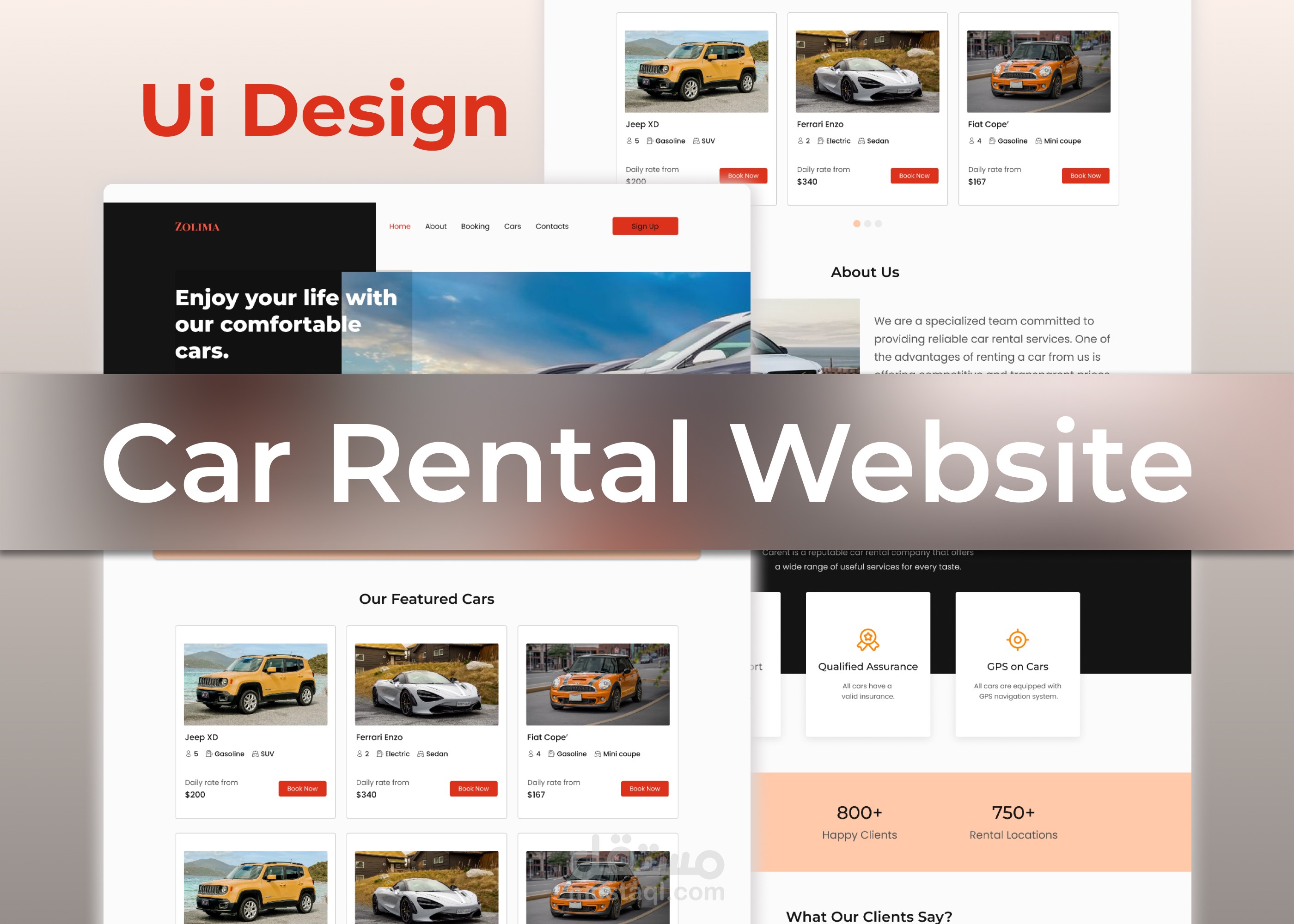 Car Rental Website - Landing Page