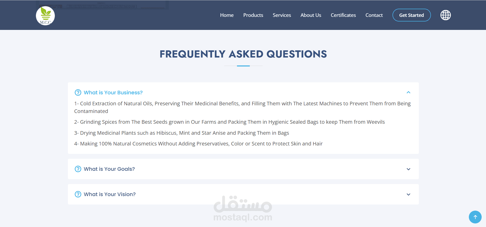 M.C.C Company Website