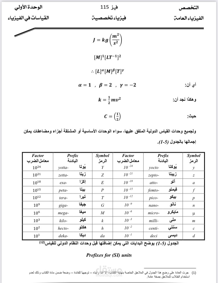 كتابه ماده الفيزياء