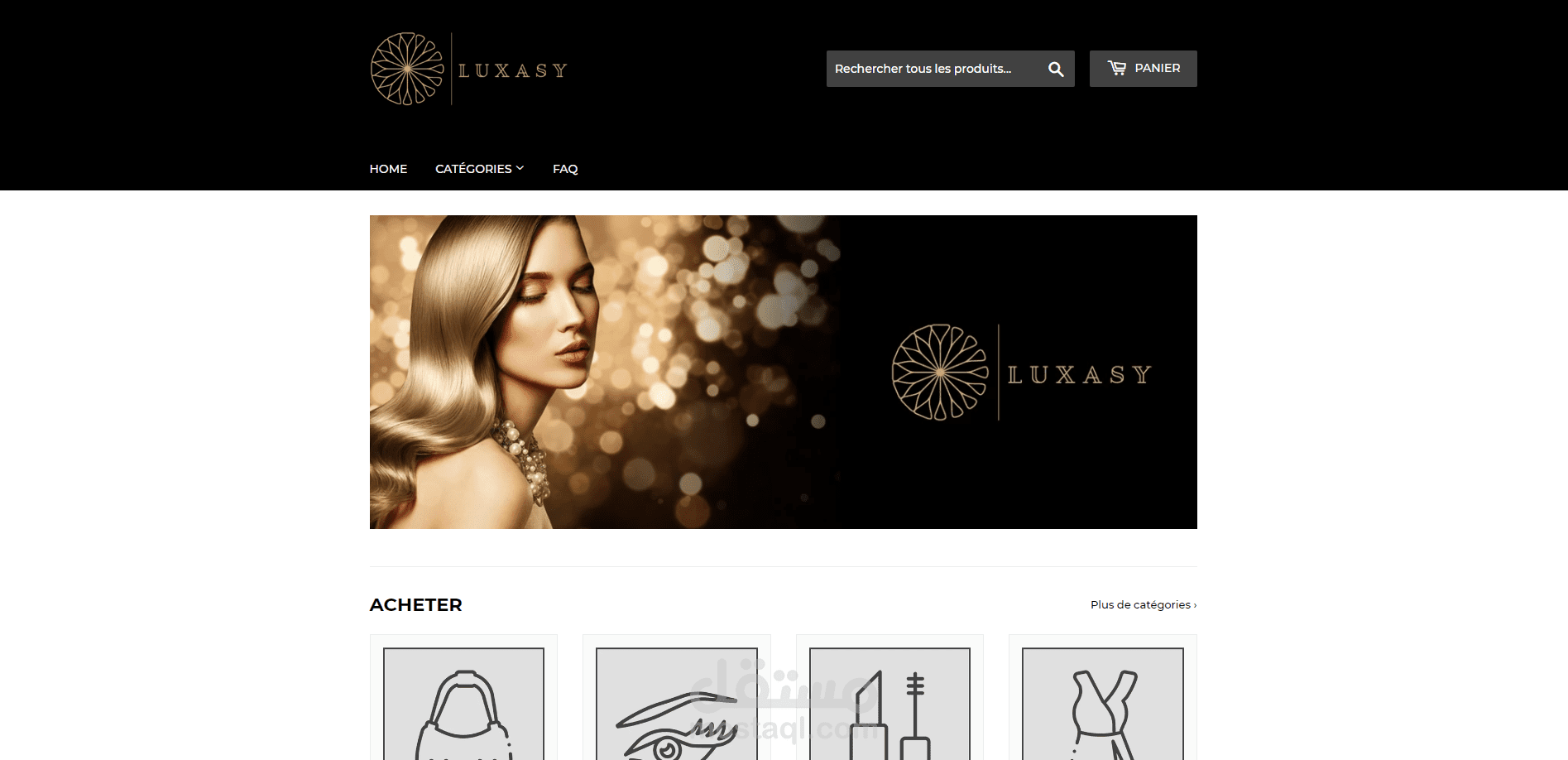تطوير موقع التجارة الإلكترونية "Luxasy" لمنتجات التجميل