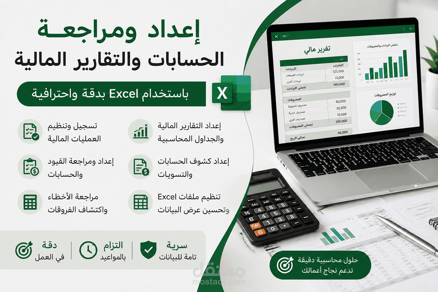 إعداد ومراجعة الحسابات والتقارير المالية باستخدام Excel