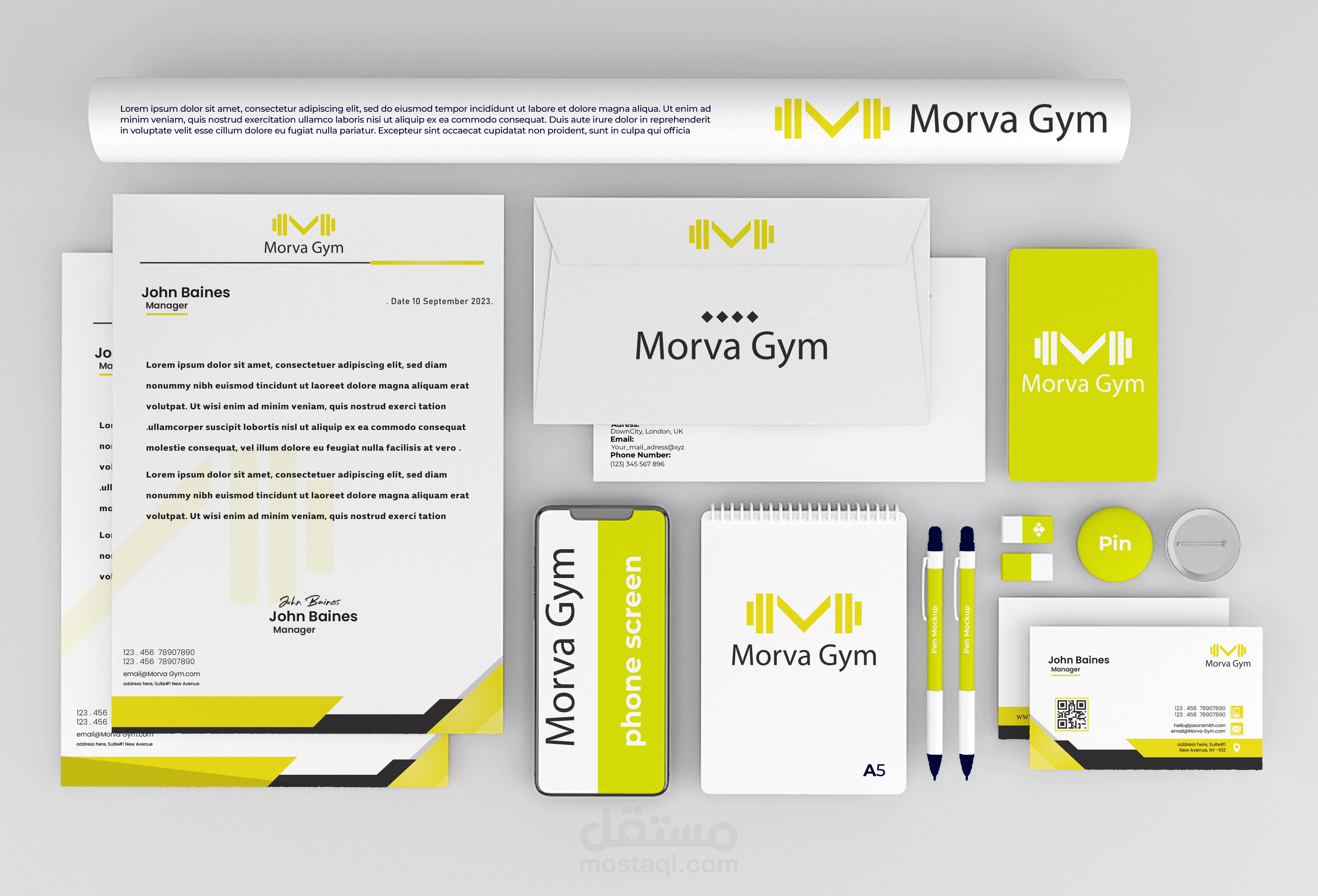 تصميم شعار لنادي (morva) للياقة البدنية.