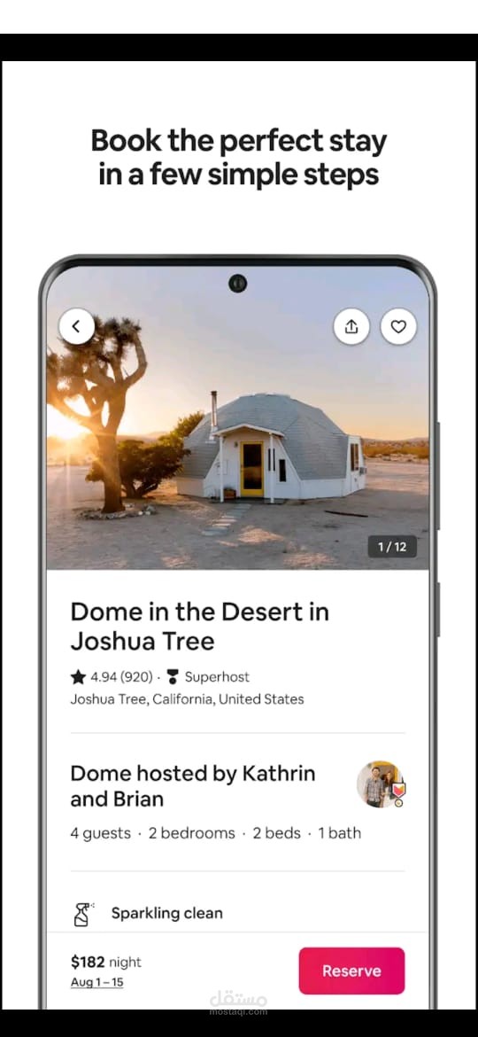 Airbnb app in Google Play