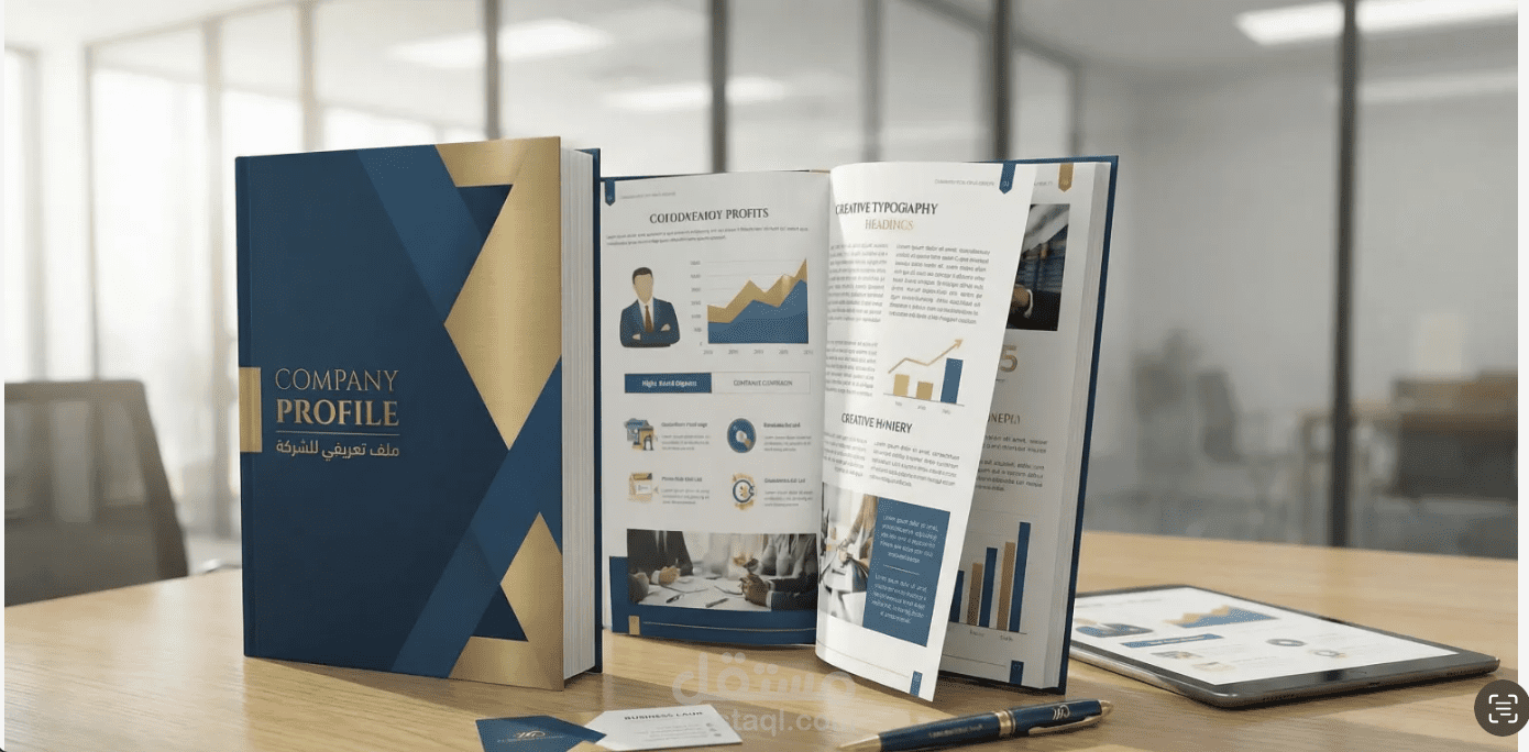 تصميم بروفايل شركة احترافي Company Profile